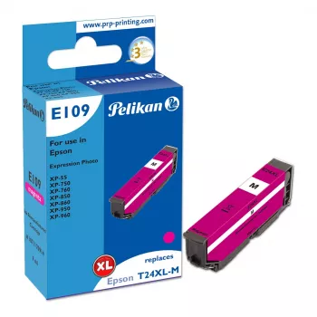 Pelikan E109 kompatibilná atramentová kazeta purpurová High Yield (XL) pre Epson Expression Photo XP-55, XP-750, XP-760, XP-850, XP-950, XP-960 – balenie 1 ks