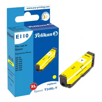 Pelikan E110 Kompatibilná atramentová kazeta žltá High Yield (XL) pre Epson Expression Photo XP-55/XP-750/XP-760/XP-850/XP-860/XP-950/XP-960 - balenie 1 ks