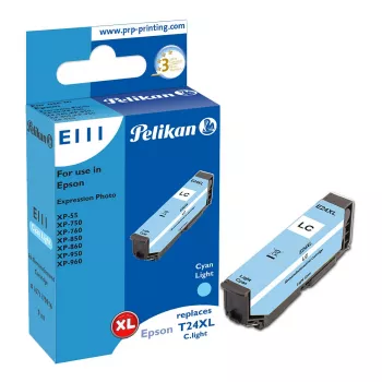 Pelikan E111 Kompatibilná atramentová kazeta svetlomodrá High Yield (XL) pre Epson Expression Photo XP-55/XP-750/XP-760/XP-850/XP-950/XP-960 - balenie 1 ks