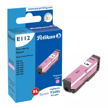 Pelikan E112 Kompatibilná atramentová kazeta svetlofialová High Yield (XL) pre Epson Expression Photo XP-55/XP-750/XP-760/XP-850/XP-860/XP-950/XP-960 (balenie 1 ks)
