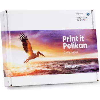 Pelican PromoPack P52 Kompatibilné atramentové kazety Multipack čierna azúrová purpurová žltá pre Canon CLI-526 (balenie 4 ks)