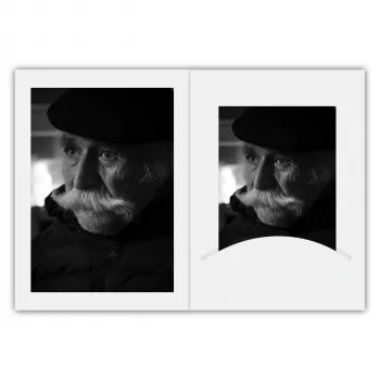 Daiber 11031 Portrétové fototašky s paspartou 13x18 cm biela hodvábna balenie 100 ks