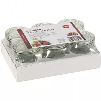 WECK mini sklenica 140ml 6 ks tray