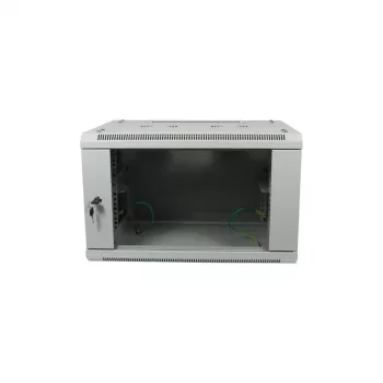 ALLNET 19 palcové nástenné puzdro 18U 1-dielne hĺbka 450mm svetlosivá Flat Pack SMA séria