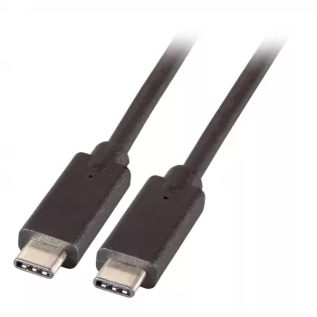 EFB Kábel USB 3.2 Gen 1 SuperSpeed, USB-C samec na USB-C samec, 3A, 5Gbps, 2m, Čierna