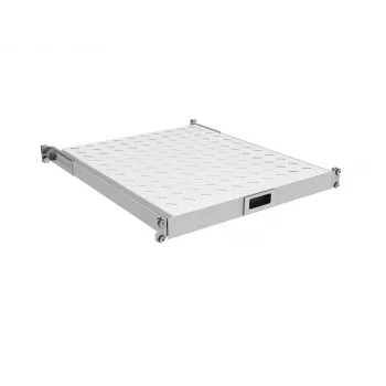 EFB 19-palcová 1U výsuvná polica, hĺbka 550-650 mm, nosnosť 30 kg, RAL7035 svetlosivá
