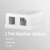 EFB Electronics keystone zásuvka, 2 porty, na omietku, čistobiela, prázdne puzdro