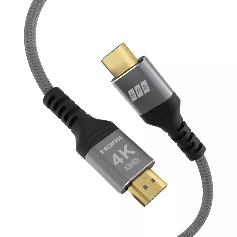 EFB HDMI 2.0 High-Speed HDMI kábel s Ethernetom 10m sivý 4K60Hz 18Gbit/s