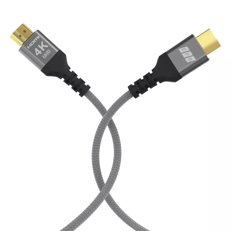 EFB HDMI 2.0 High-Speed HDMI kábel s Ethernetom 10m sivý 4K60Hz 18Gbit/s