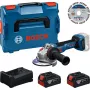 BOSCH Professional akumulátorová uhlová brúska set 18V 2x5,0Ah s rezacím kotúčom 125mm v L-BOXX