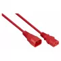 Kabelmeister Power Extension Cable C14 to C13 Red 2m 1,00mm² H05VV-F