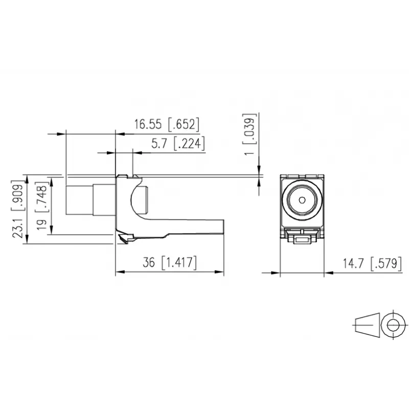 METZ CONNECT koaxiálny modul IEC konektor samec / F konektor samica 130898-03-I
