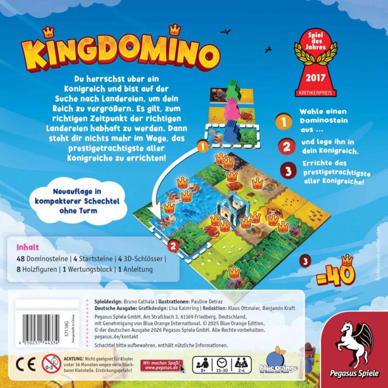 Pegasus Spiele Kingdomino nové vydanie Hra roka 2017