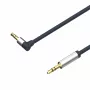 ShiverPeaks audio 3,5mm jack kábel, zahnutý/rovný 0,7m - čierny