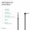 ShiverPeaks audio 3,5mm jack kábel, zahnutý/rovný 0,7m - čierny