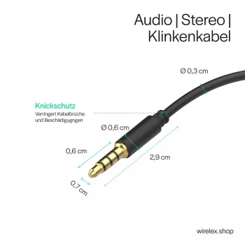 ShiverPeaks audio kábel jack konektor samec mini jack