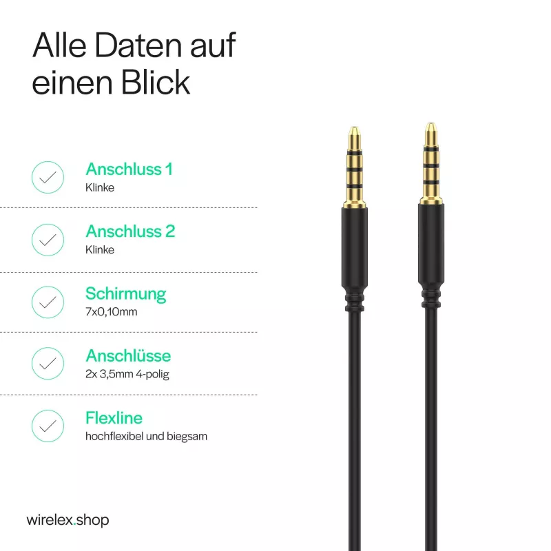 ShiverPeaks Audio jack kábel mini jack