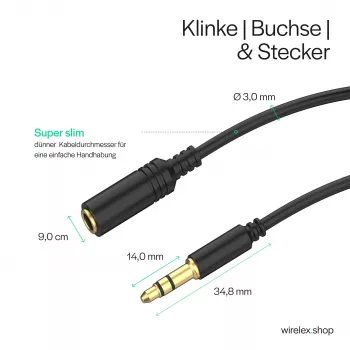 ShiverPeaks audio jack kábel mini flex
