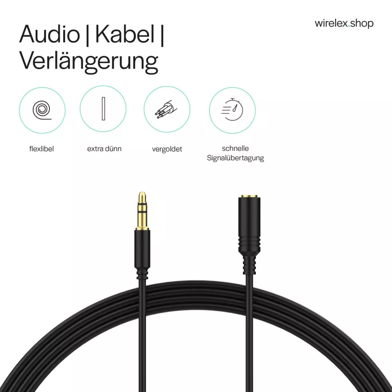 ShiverPeaks Audio jack kábel mini flex