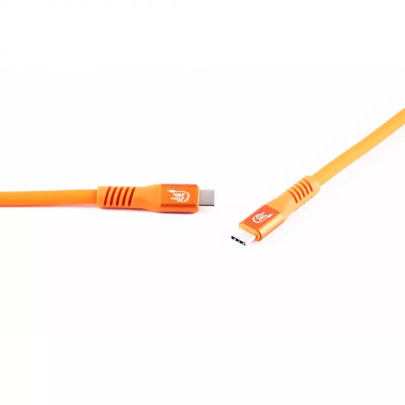 SHIVERPEAKS Flexline USB-C kábel USB 3.2 240W oranžový - kábel - digitálny/dátový