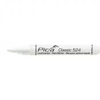 Pica Classic priemyselný lakový marker, 2-4 mm guľatý hrot, biely