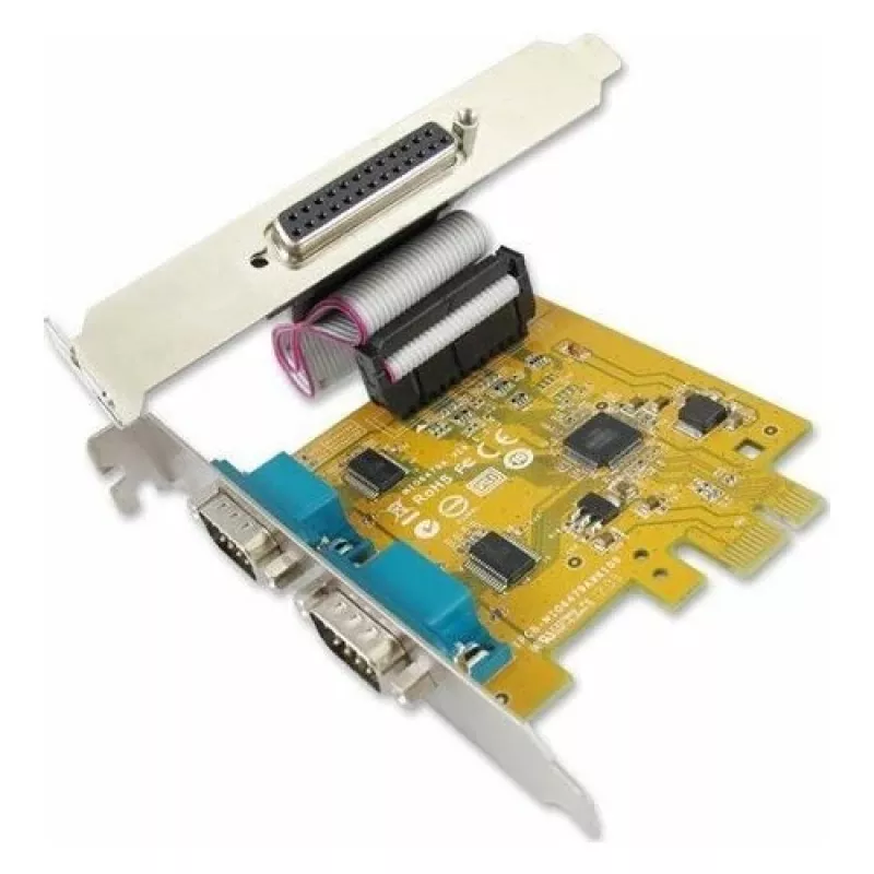 SUNIX MIO6479A Sériovo-paralelný adaptér PCIe 2.0 - 2x RS-232 DB9, 1x paralelný DB25