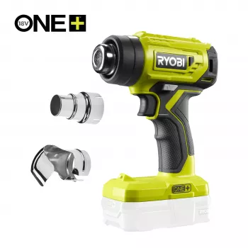 RYOBI One+ 18V akumulátorová teplovzdušná pištoľ R18HG-0 (prístroj bez batérie) - 250°C/460°C, 170 L/min
