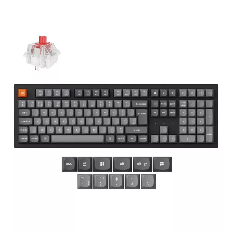Keychron K10 MAX Wireless Tri-Mode Hot-Swappable mechanická klávesnica (Full-size, RGB, Gasket Mount, QMK/VIA)