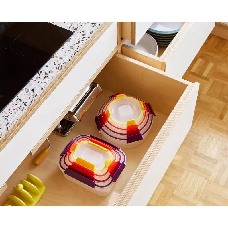 Joseph Joseph Nest Lock 8-dielna zmiešaná sada nádob na potraviny