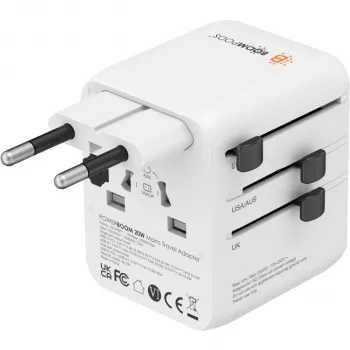 Boompods World Travel Plug 20W biely