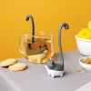 OTOTO Louie Cat silikónové sitko na sypaný čaj - sivé