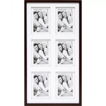 Deknudt S65KQ6 6x10x15 drevený galerijný rám hnedý na viac fotografií 10x15 cm na výšku