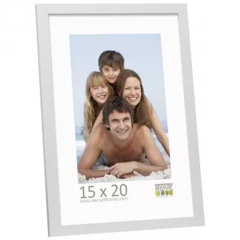 Deknudt S44CD1 15x20 drevený strieborný rám na jednu fotografiu