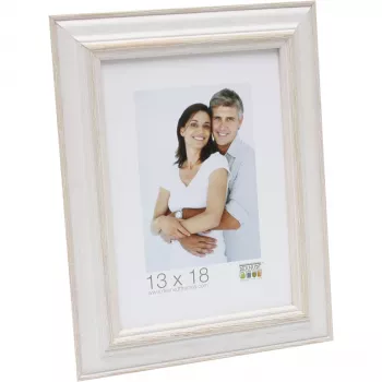 Deknudt S221H1 drevený rám na fotografie 13x18 cm béžový biely