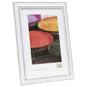 DEKNUDT S221H3 drevený rám na obrázky 10x15 cm čierny s bielym paspartom