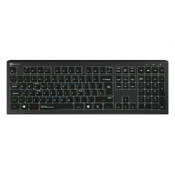 LogicKeyboard ASTRA 2 drôtová USB klávesnica pre Windows - UK rozloženie - čierna - podsvietená