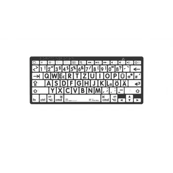 Logickeyboard Mac Bluetooth Braille klávesnica s veľkými tlačenými klávesmi čierna na bielej - 78 klávesov
