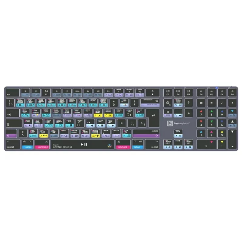 LogicKeyboard DaVinci Resolve 18 Titan SP (Mac) - špecializovaná editačná klávesnica s podsvietením a USB hubom