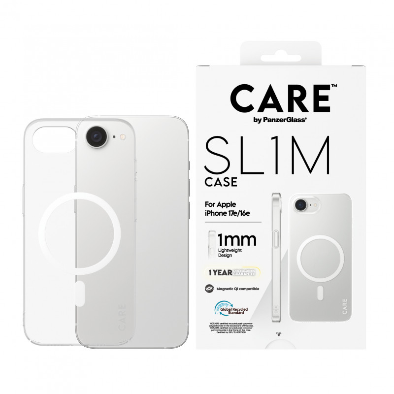 CARE by PanzerGlass SL1M puzdro transparentné s MagSafe pre iPhone 16e / 17e (CR59610)