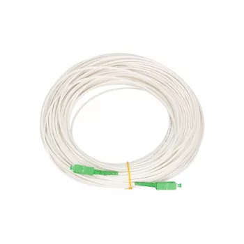 Extralink SC/APC-SC/APC patch kábel, LSOH, Singlemode, Simplex, G.657A2, 3mm, 30m, biela