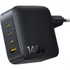 Baseus EnerFill FH11 GaN 140W 3xUSB-C + 1xUSB-A rýchla nabíjačka čierna