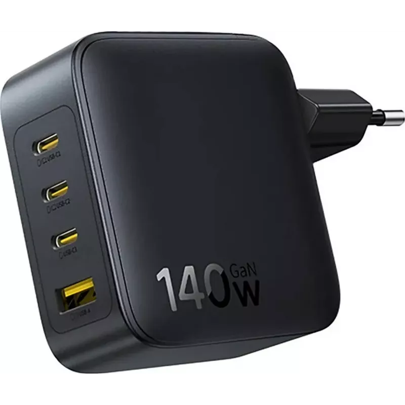 Baseus EnerFill FH11 GaN 140W 3xUSB-C + 1xUSB-A rýchla nabíjačka čierna