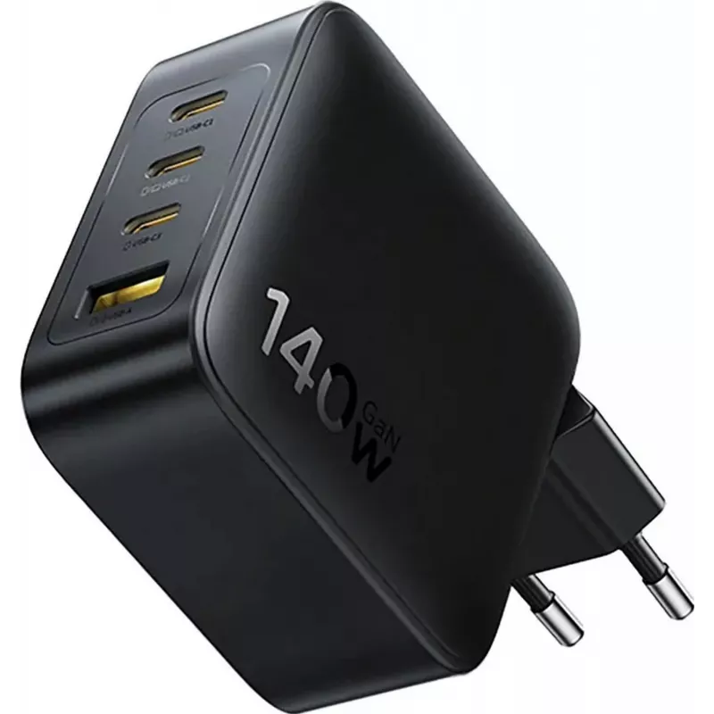 Baseus EnerFill FH11 GaN 140W 3xUSB-C + 1xUSB-A rýchla nabíjačka čierna