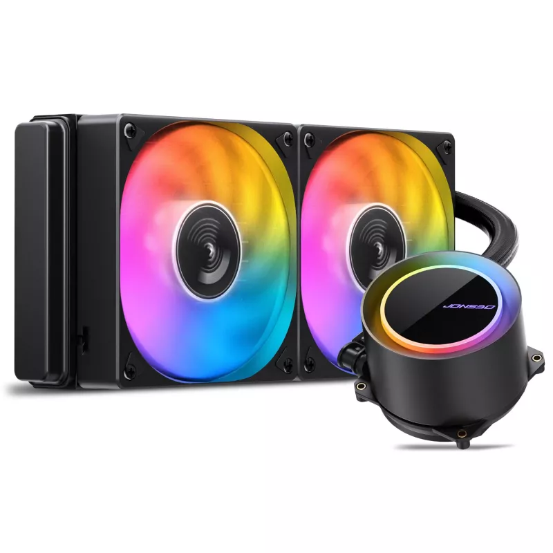 Jonsbo TG-240 all-in-one kvapalinový chladič ARGB - 240mm čierny