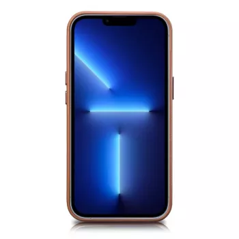 iCarer puzdro kožené pravá koža pre iPhone 14 Plus hnedá (kompatibilné s MagSafe)