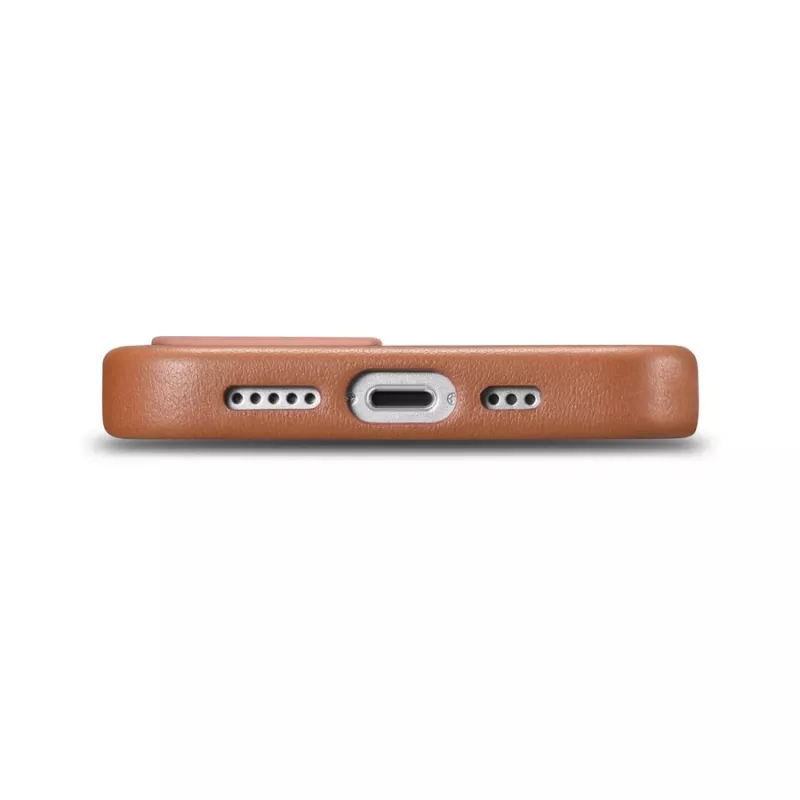 iCarer puzdro kožené pravá koža pre iPhone 14 Plus hnedá (kompatibilné s MagSafe)