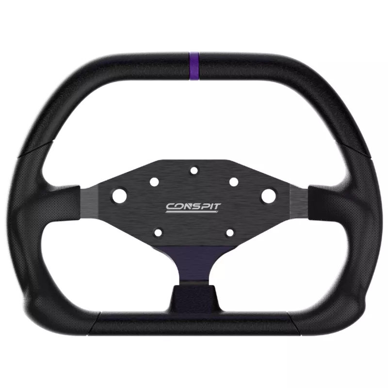 CONSPIT DX320 volant v tvare D - 320mm rukoväť z Alcantary, uhlíkové vlákno, RGB