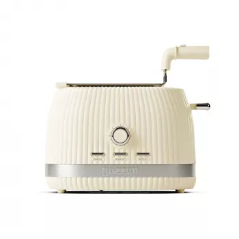 Guzzini Sous Chef hriankovač so sklápacími kliešťami, krémový, 800 W, 2 plátky, biomateriál