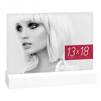 ZEP Dresda White 13x18 akrylový fotorámik s drevenou základňou AQ657W
