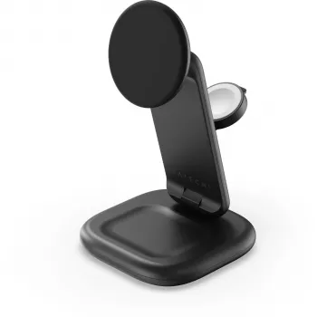 Satechi 3-in-1 Qi2 25W skladací nabíjací stojan - Space Black